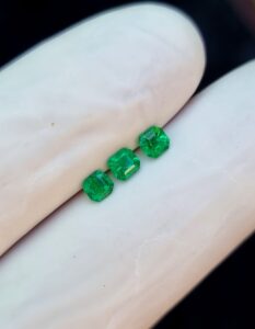 Afghanistan panjshir emerald lot | 0.66 carat - Natural Green 3 pieces